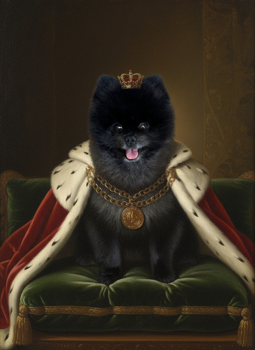 Medo the Pomeranian as a king