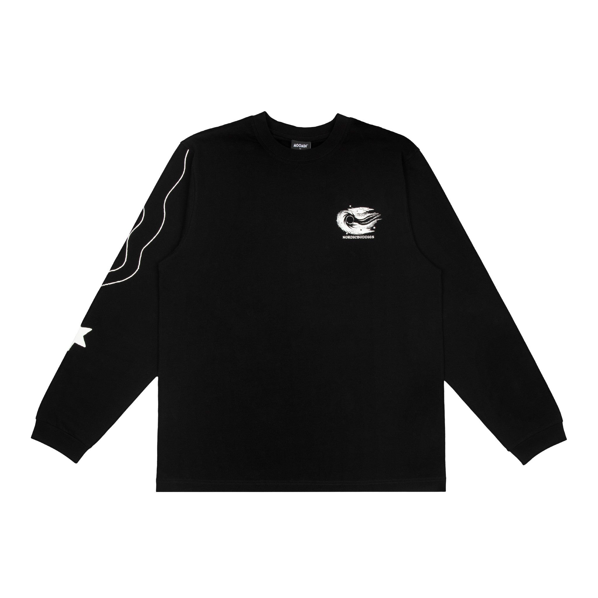 Novels Longsleeve Shirt With Cuffrib Unisex - Black